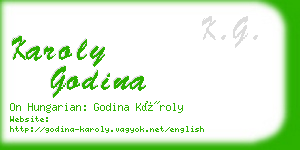 karoly godina business card